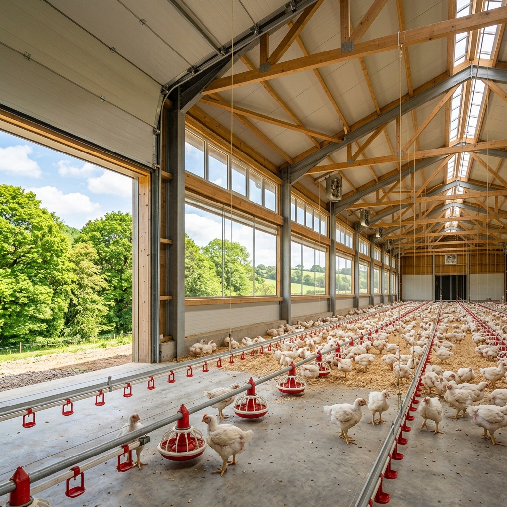 Modern Poultry Shed Interior
